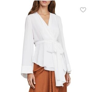 Shawl-Collar Wrap Top, worn once, looks brand new.